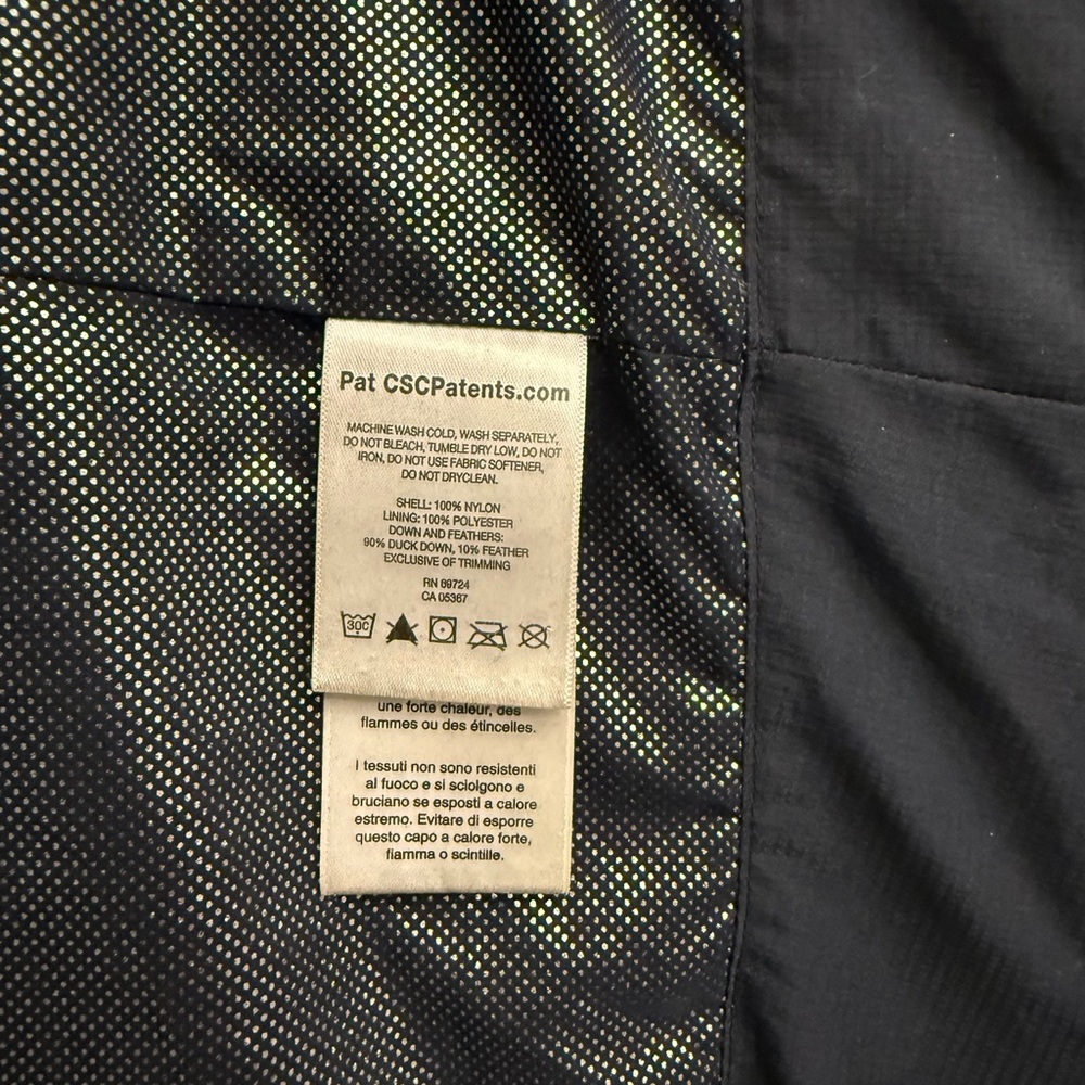 Columbia | Navy Puffer Hooded Jacket Omni Heat 700 fill Duck Down and Feathers - Picture 12 of 15